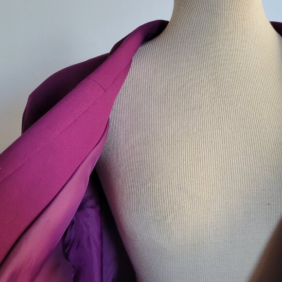 Bar III Women's Plum Compression Faux Double-Breasted Blazer (Size: 2X) - Picture 6 of 16